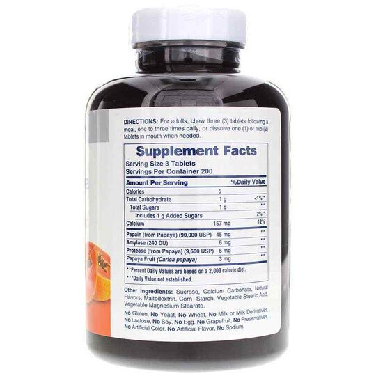 Chewable Original Papaya Enzyme, AH
